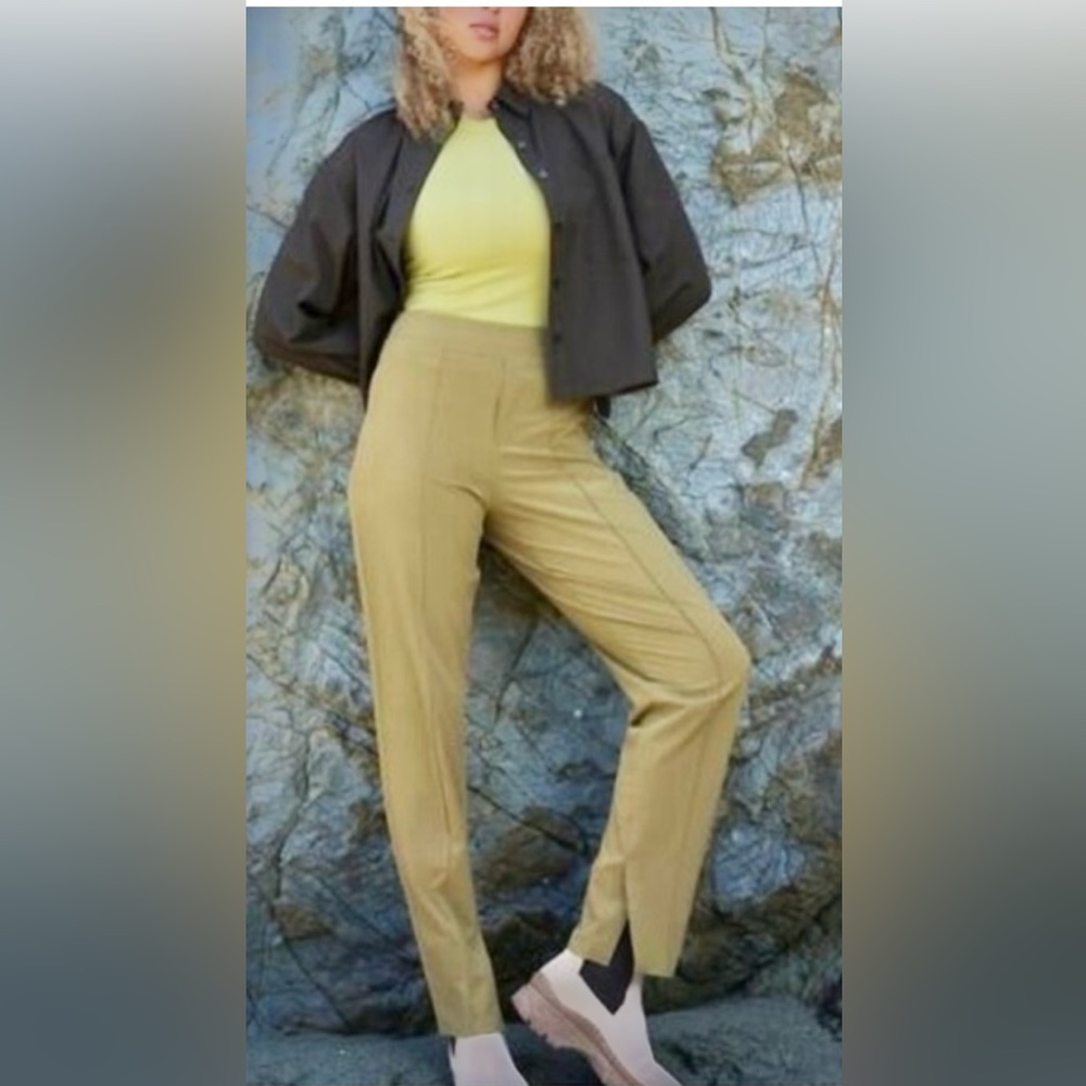 ATHLETA Brooklyn Heights Vienna Slim Pant Mustard size 8T- Like New
